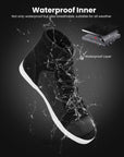 ILM Motorcycle Shoes Motocross Riding Waterproof Anti-Slip Leather Reinforced Street Shoe for Men Women Model UB207
