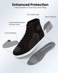 ILM Motorcycle Shoes Motocross Riding Waterproof Anti-Slip Leather Reinforced Street Shoe for Men Women Model UB207