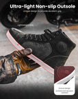 ILM Motorcycle Shoes Motocross Riding Waterproof Anti-Slip Leather Reinforced Street Shoe for Men Women Model UB207