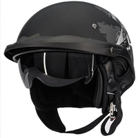 ILM Open Face Motorcycle Half Helmet Model P118