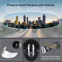 ILM Motorcycle Snowmobile Full Face Helmet Model 129