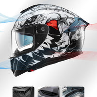 ILM Full Face Motorcycle Helmet Model 861A