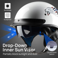 ILM Half Helmet Open Face Motorcycle Helmet Model 210V
