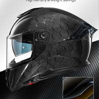 ILM Full Face Motorcycle Carbon Fiber Helmet Model 861C