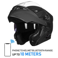 ILM Modular Flip up Full Face Bluetooth Motorcycle Helmet Model 902BT