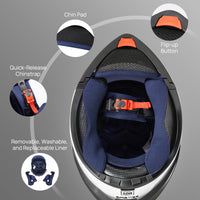 ILM Motorcycle Helmets Modular Full Face Moped Helmet Model WS202