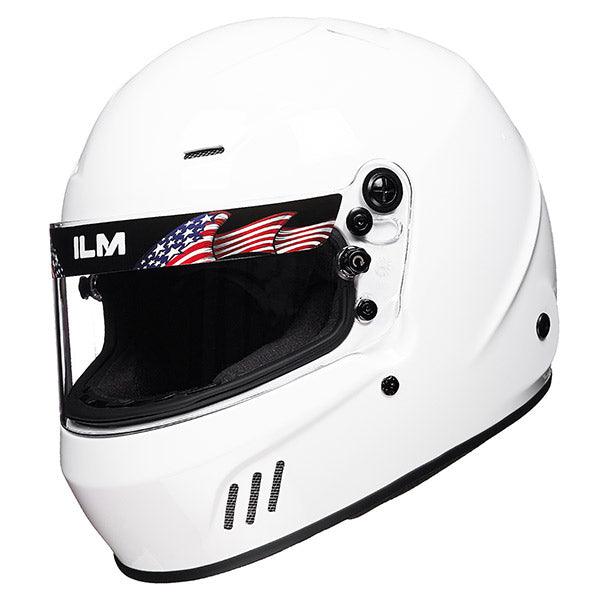 Half Helmet with Retro Racing Stripe, Black