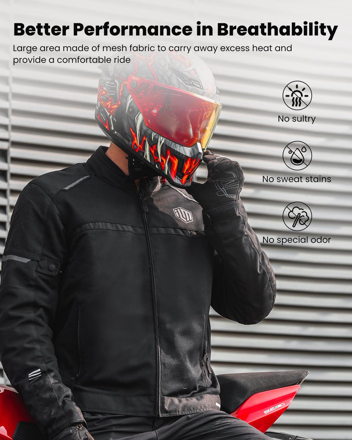 ILM Motorcycle Riding Jacket with Mesh CE Armor Dual Sport Protective Model JAM1 - ILM
