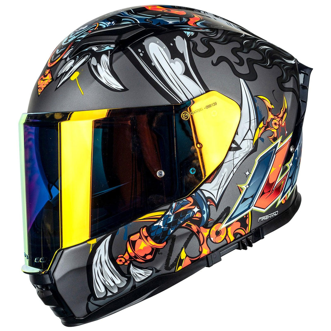 thumbnail image 2 of Lem Quick Open Face Motorcycle Helmet Medium Flo Yellow Matte Black Dual Visor 2 of 12