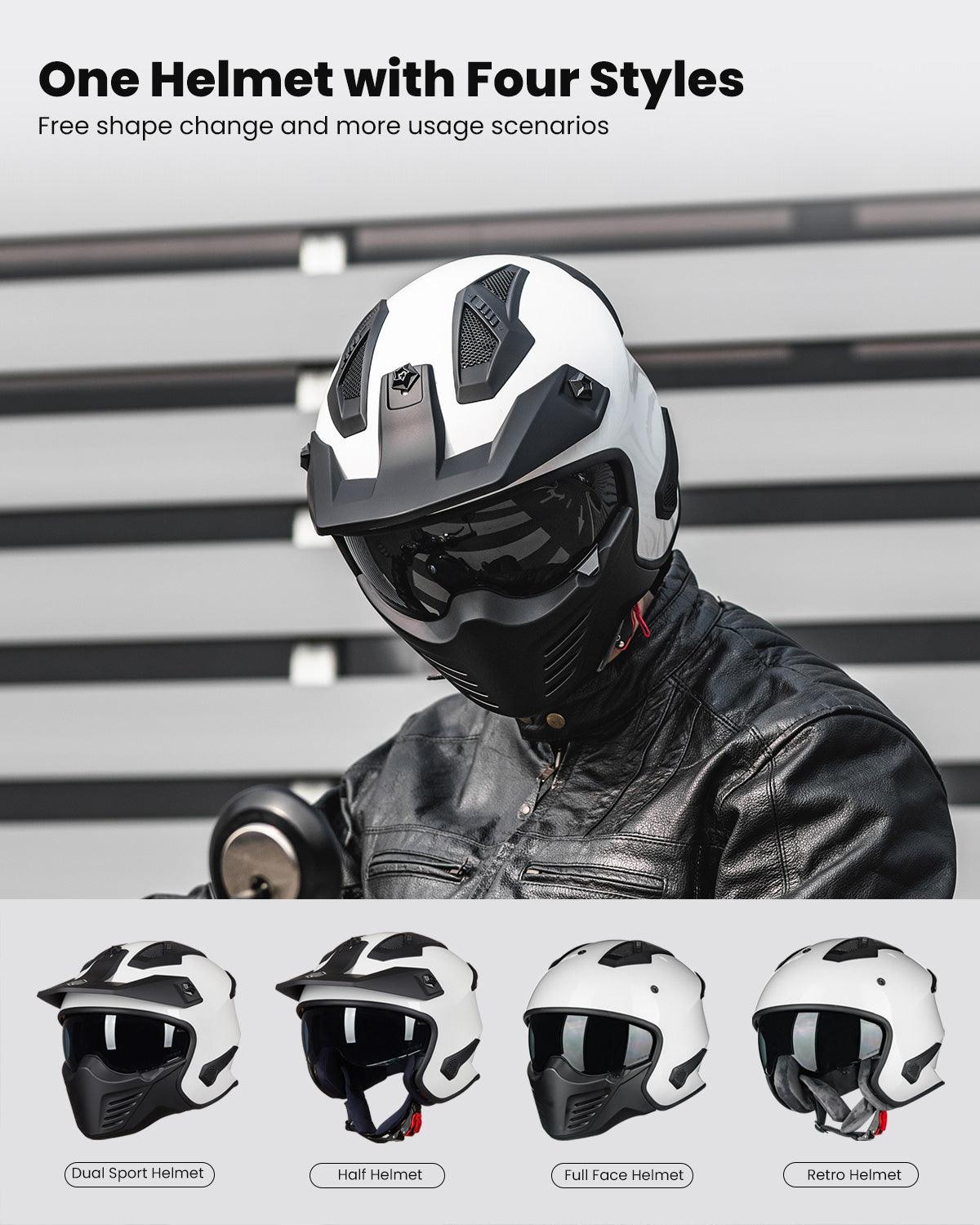ILM Open Face Motorcycle 3/4 Half Helmet Model 726X - ILM