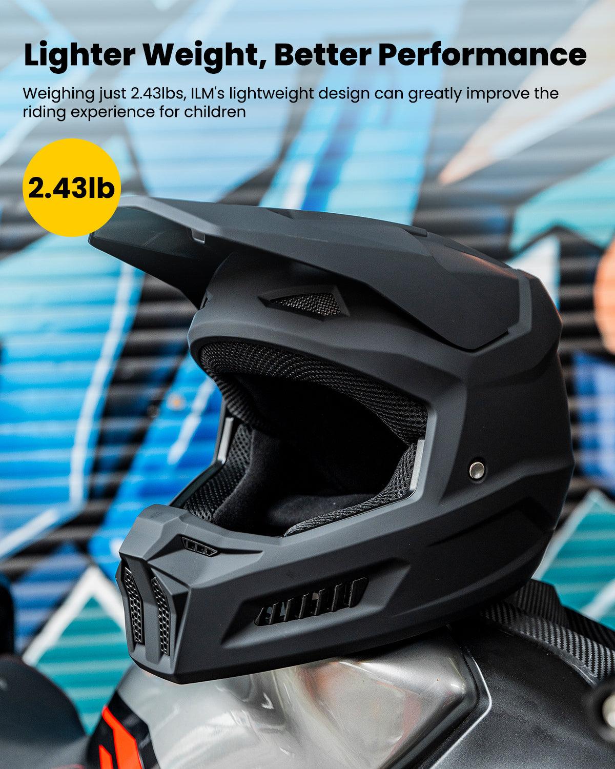 ILM Youth Dirt Bike Helmets Kids ATV Helmet with Goggles Gloves Mask Model MT601Y - ILM