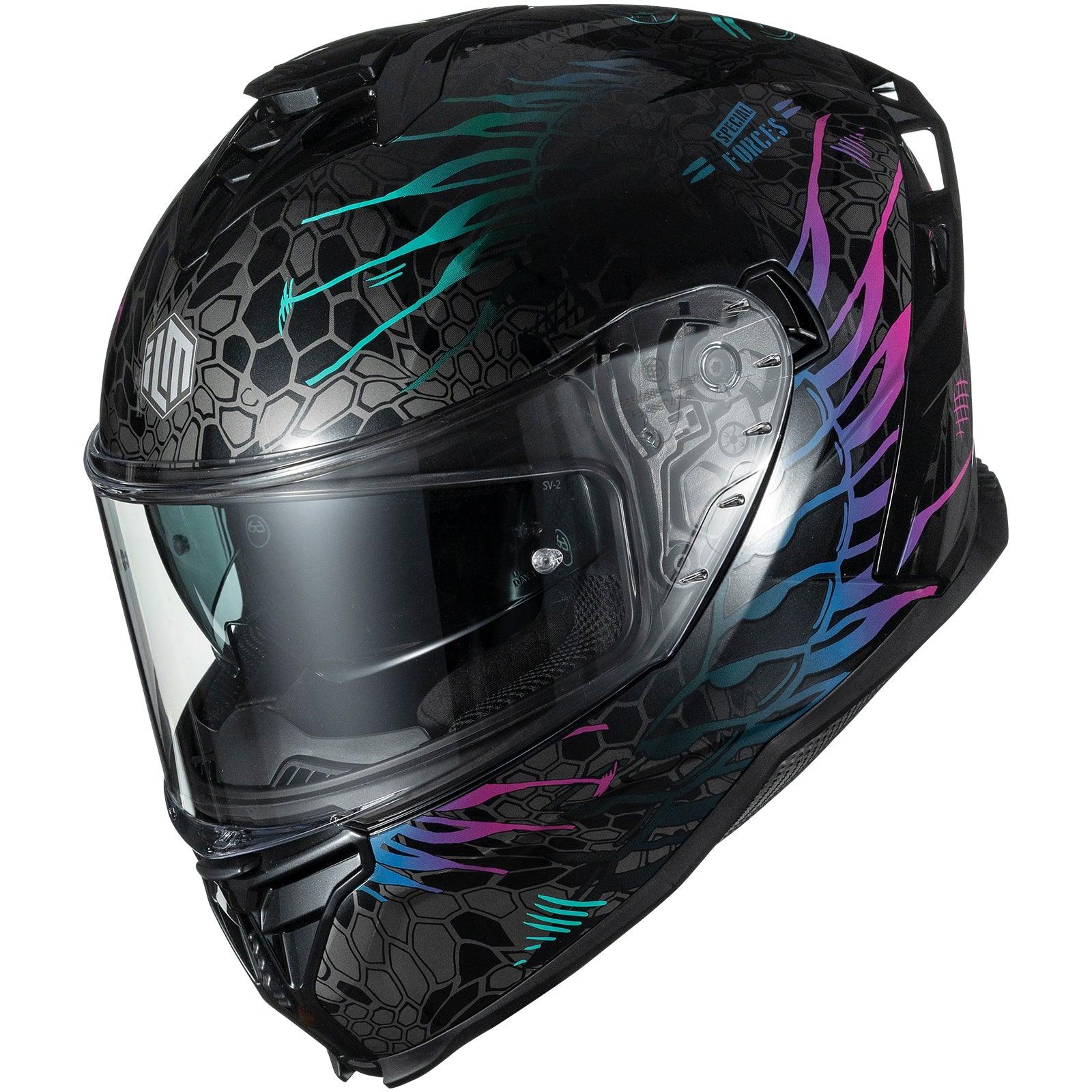 ILM Motorcycle Full Face Street Racing Helmet Model MF567 - ILM