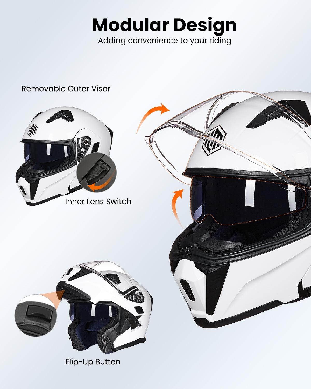 ILM Motorcycle Modular Full Face Helmet Model 906 - ILM