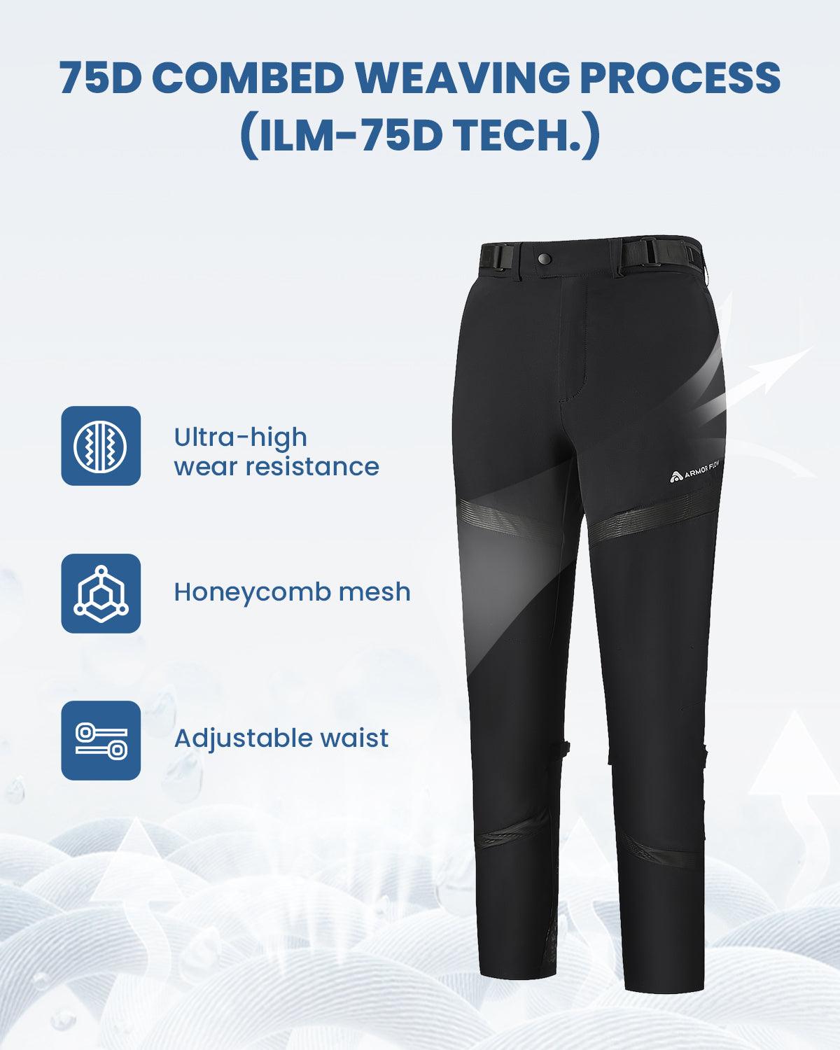 ILM Motorcycle Riding Pants Armor Flow with Pads Summer Lightweight Mesh Pants Model AFP01 - ILM