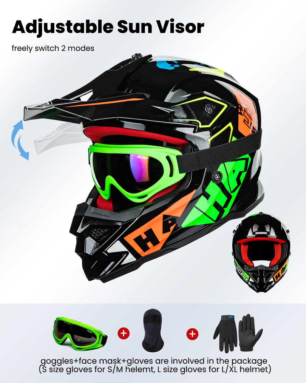 Motorcycle Accessories Motocross Helmet AHR Full Face Dual Sport