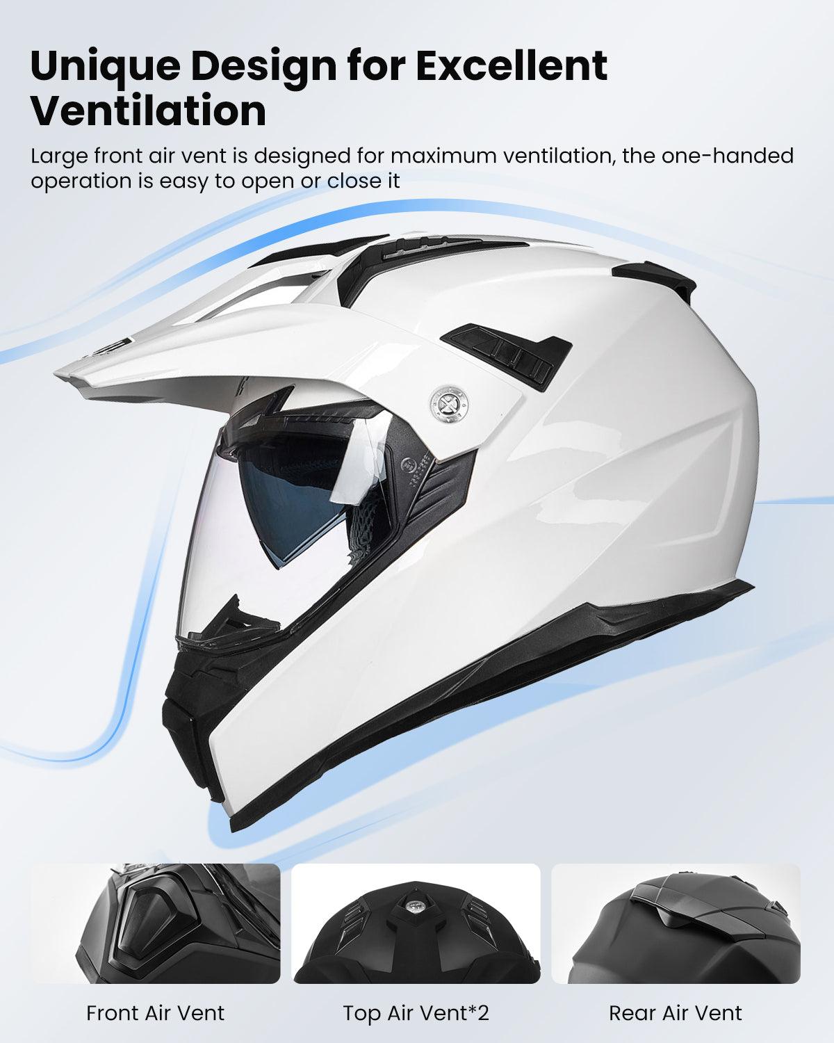 ILM Off Road Motorcycle Dual Sport Helmet Model 606V - ILM