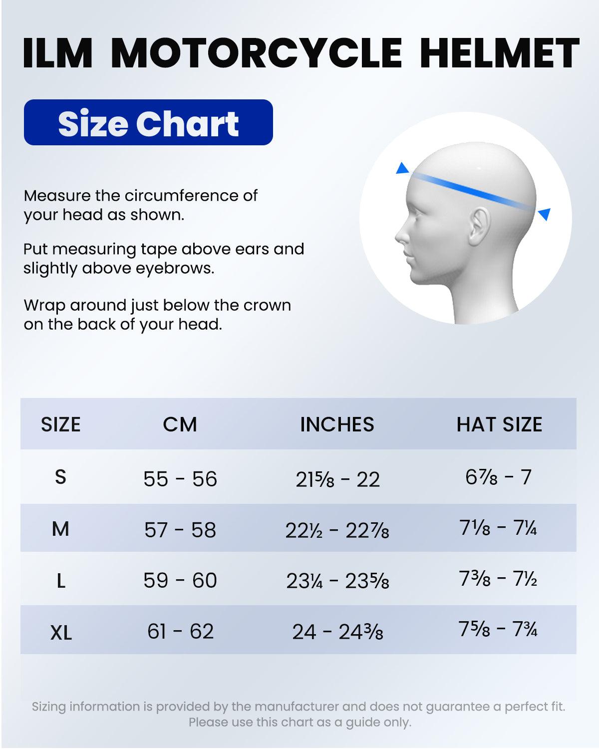 ILM Full Face Motorcycle Helmet Model 317 - ILM