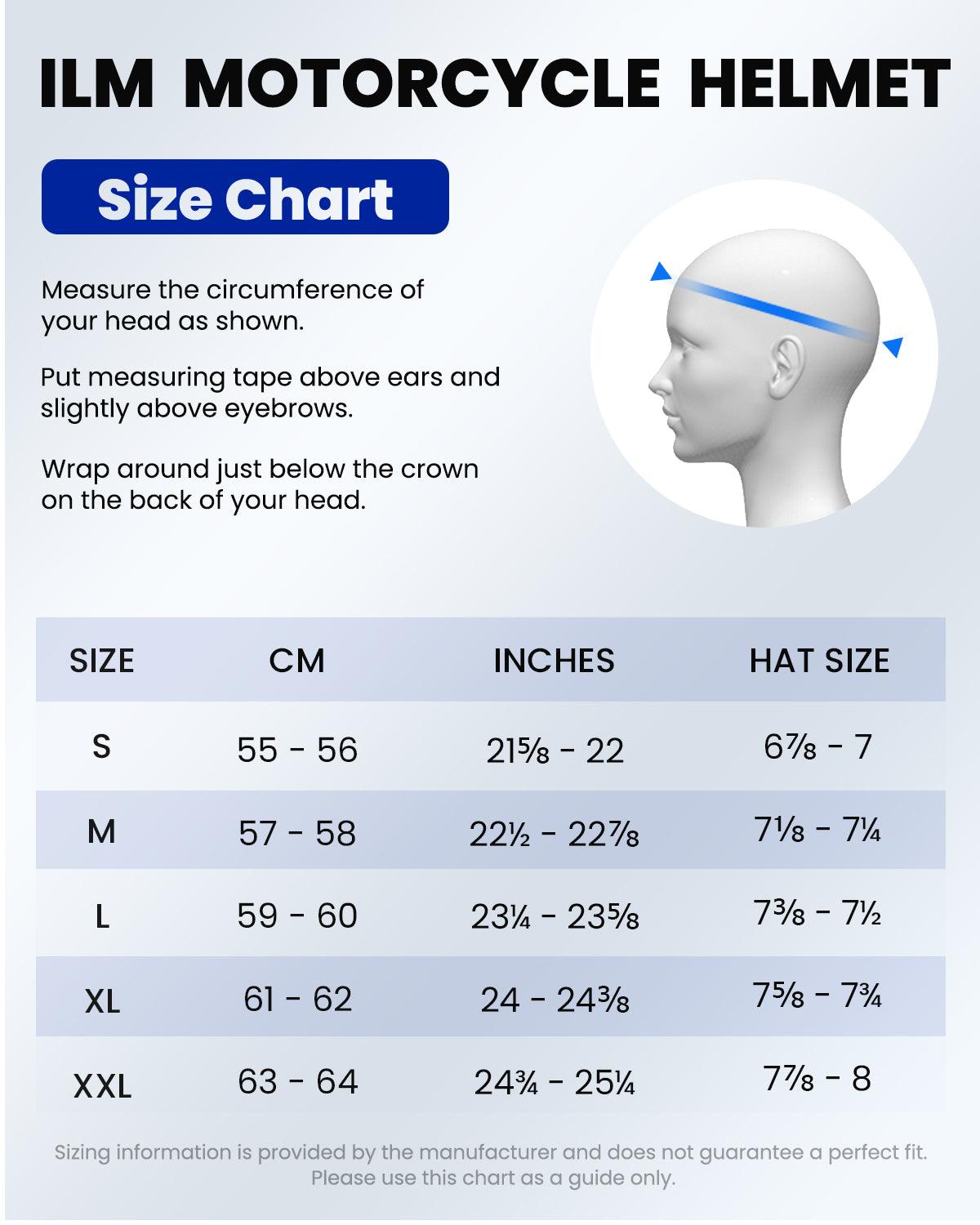 ILM Motorcycle Open Face Half Helmet Model 205V - ILM