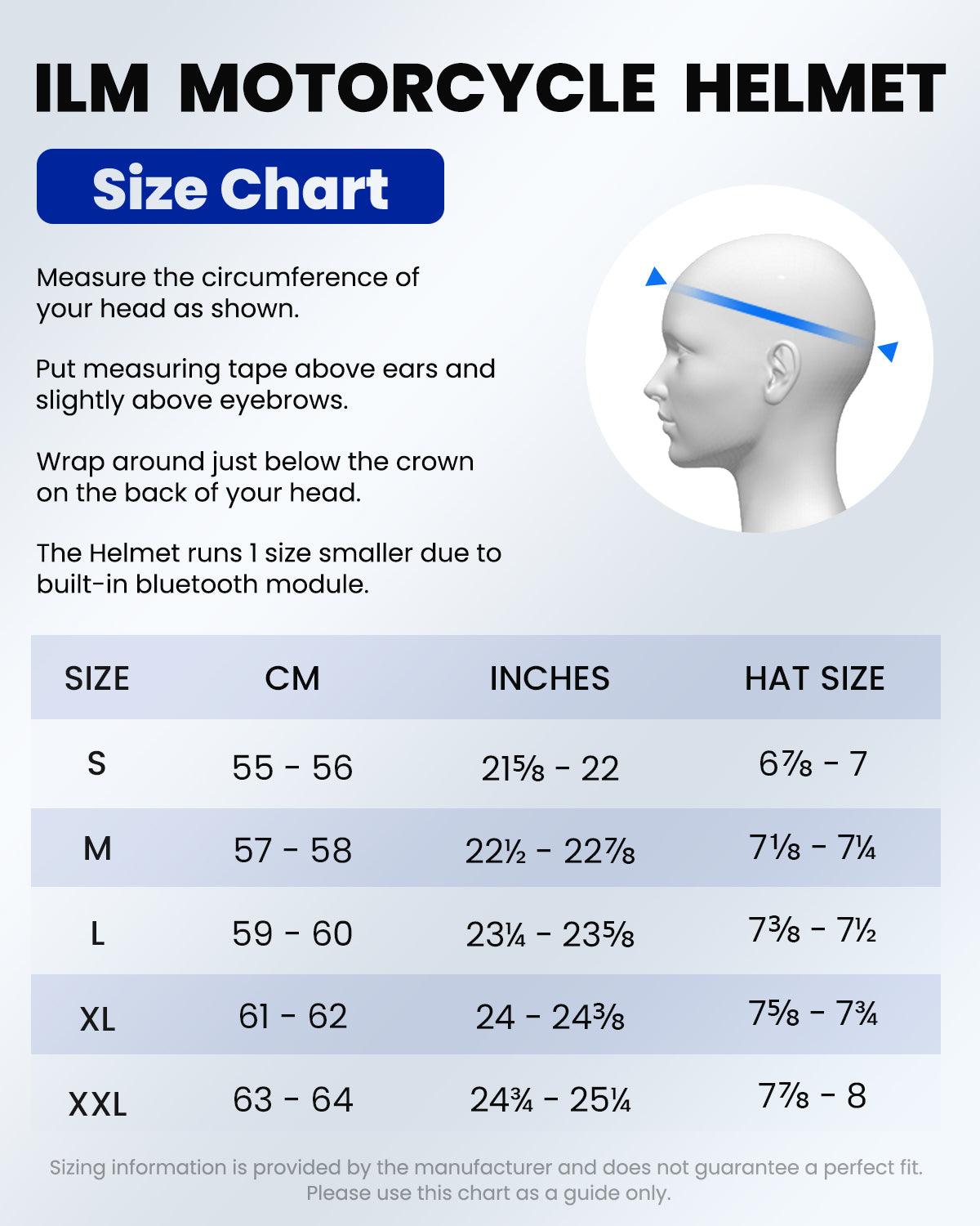 ILM Bluetooth Integrated Modular Flip up Full Face Motorcycle Helmet Model 953PRO - ILM
