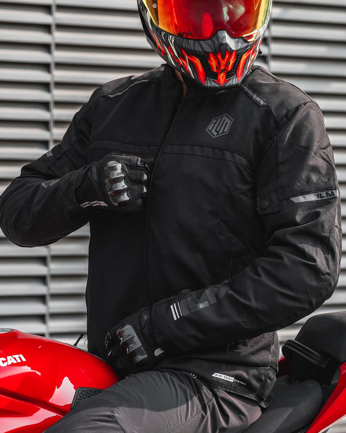 ILM Motorcycle Riding Jacket with Mesh CE Armor Dual Sport Protective Model JAM1 - ILM