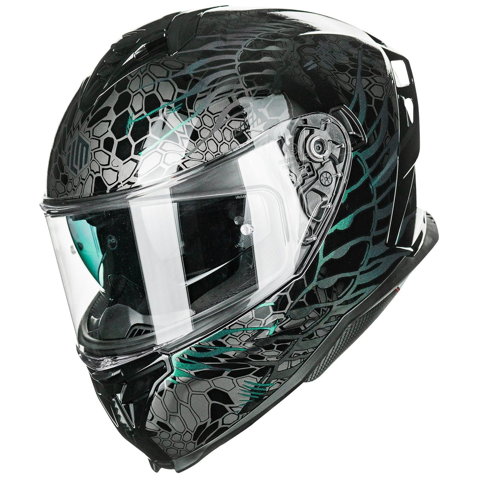 ILM Motorcycle Full Face Street Racing Helmet Model MF567 - ILM
