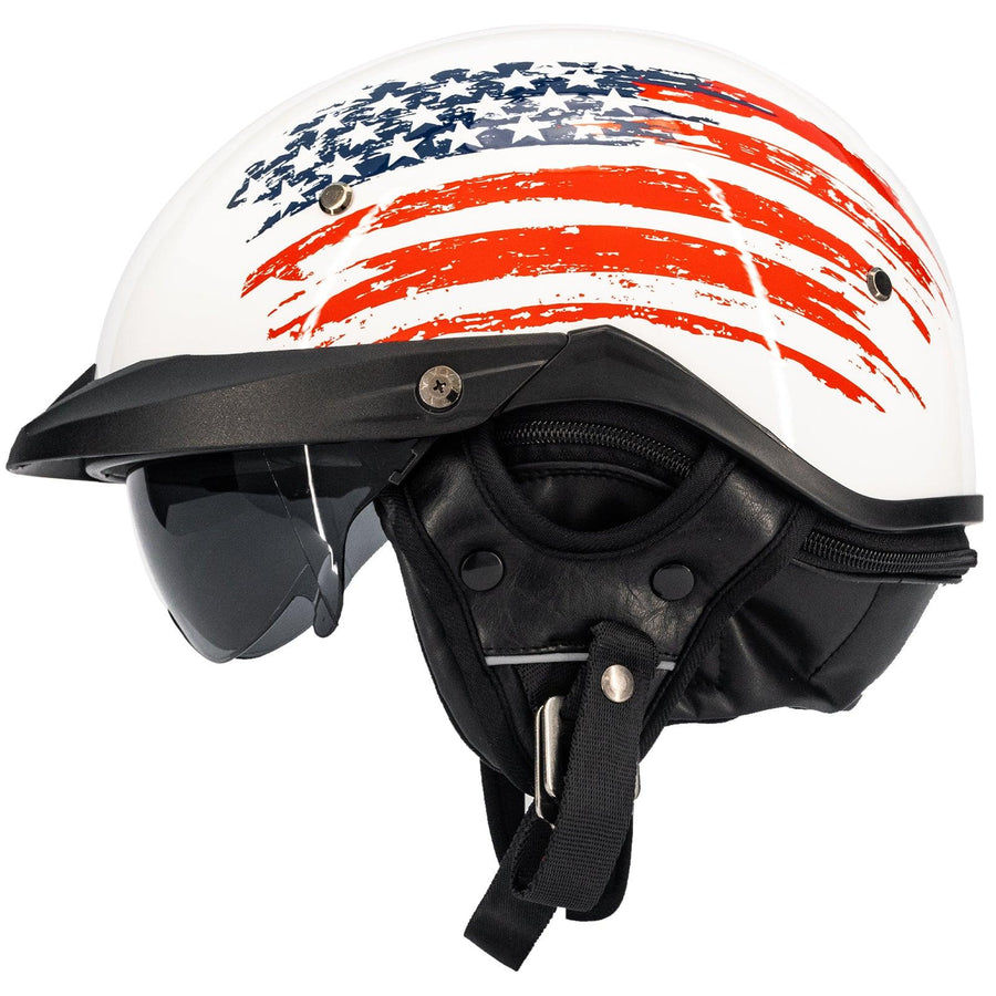 ILM Open Face Motorcycle Half Helmet Model P118