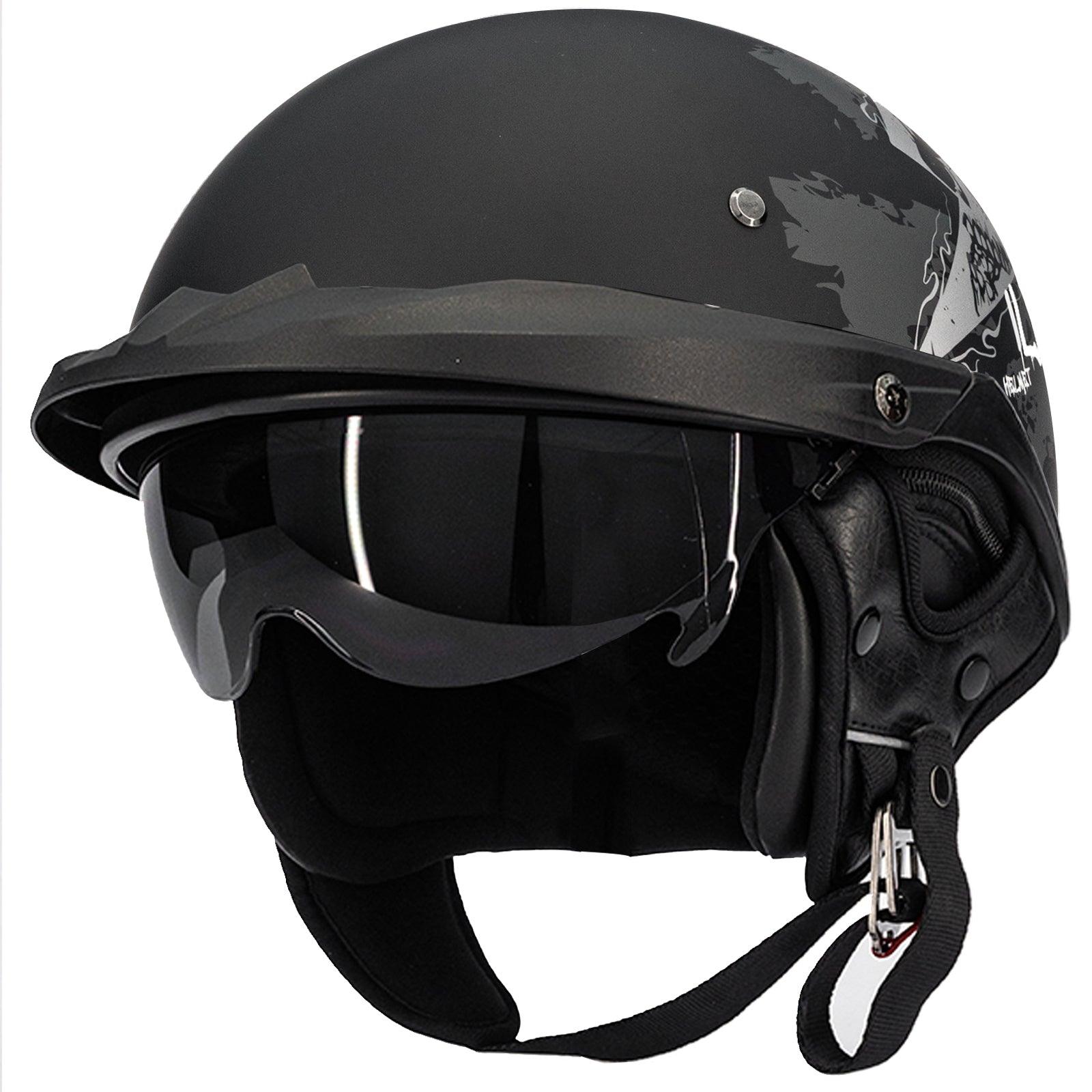 ILM Open Face Motorcycle Half Helmet Model P118 - ILM