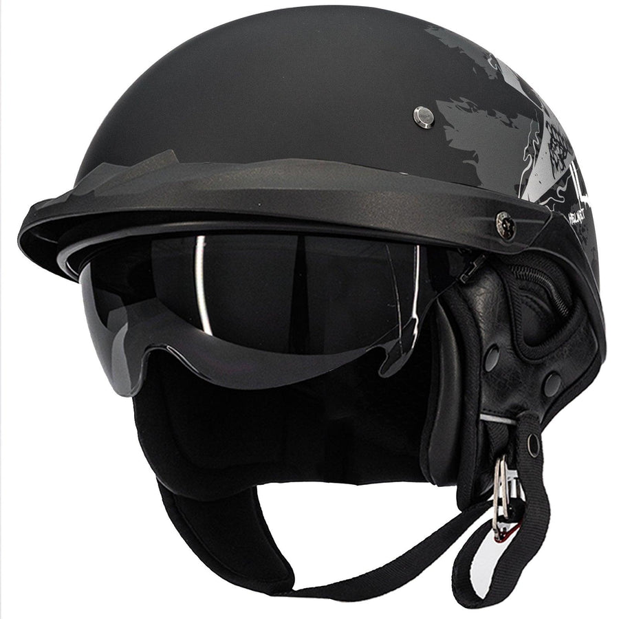 ILM Open Face Motorcycle Half Helmet Model P118