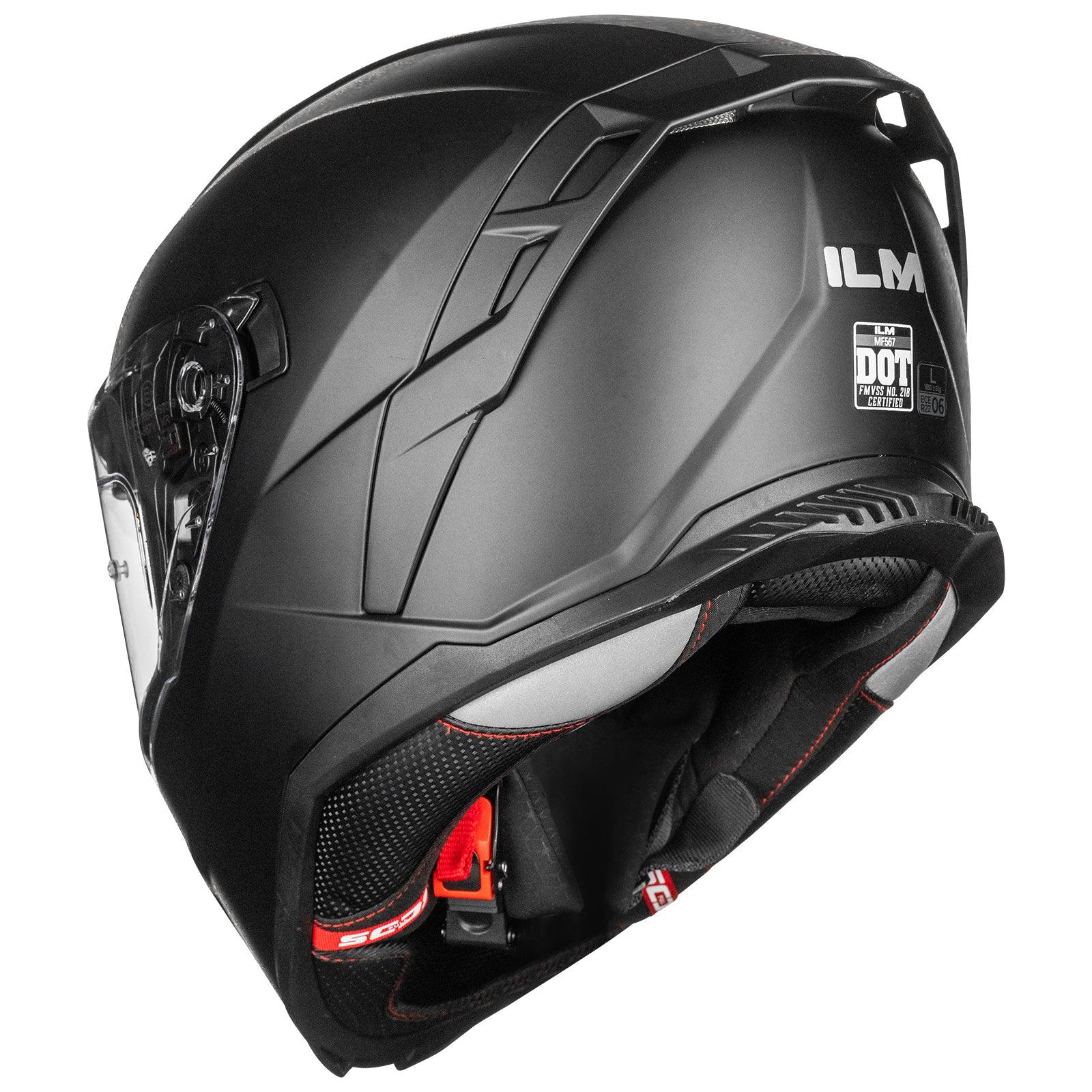 ILM Motorcycle Full Face Street Racing Helmet Model MF567 - ILM