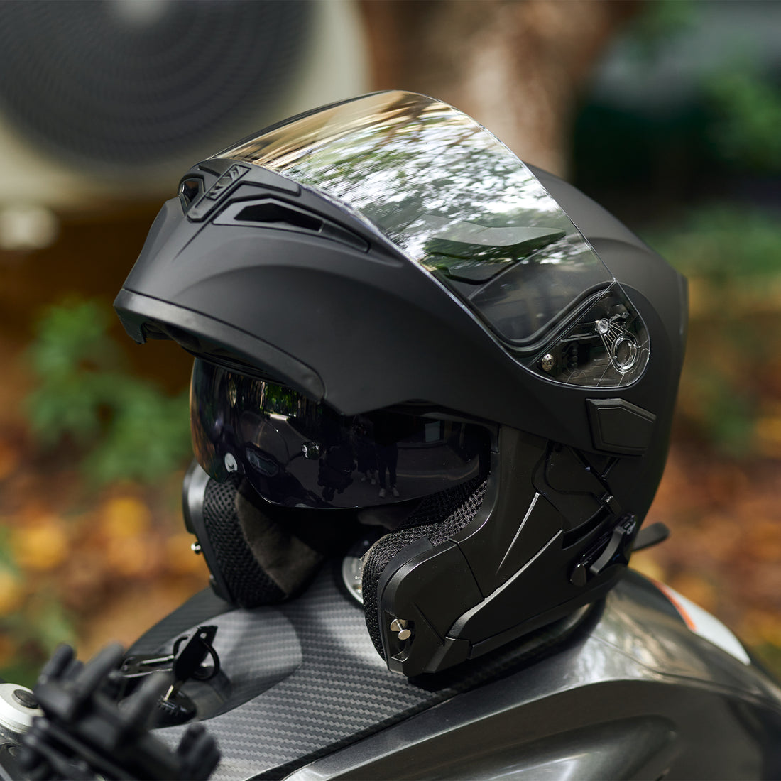 ILM Motorcycle Dual Visor Flip up Modular Full Face Helmet Model 902