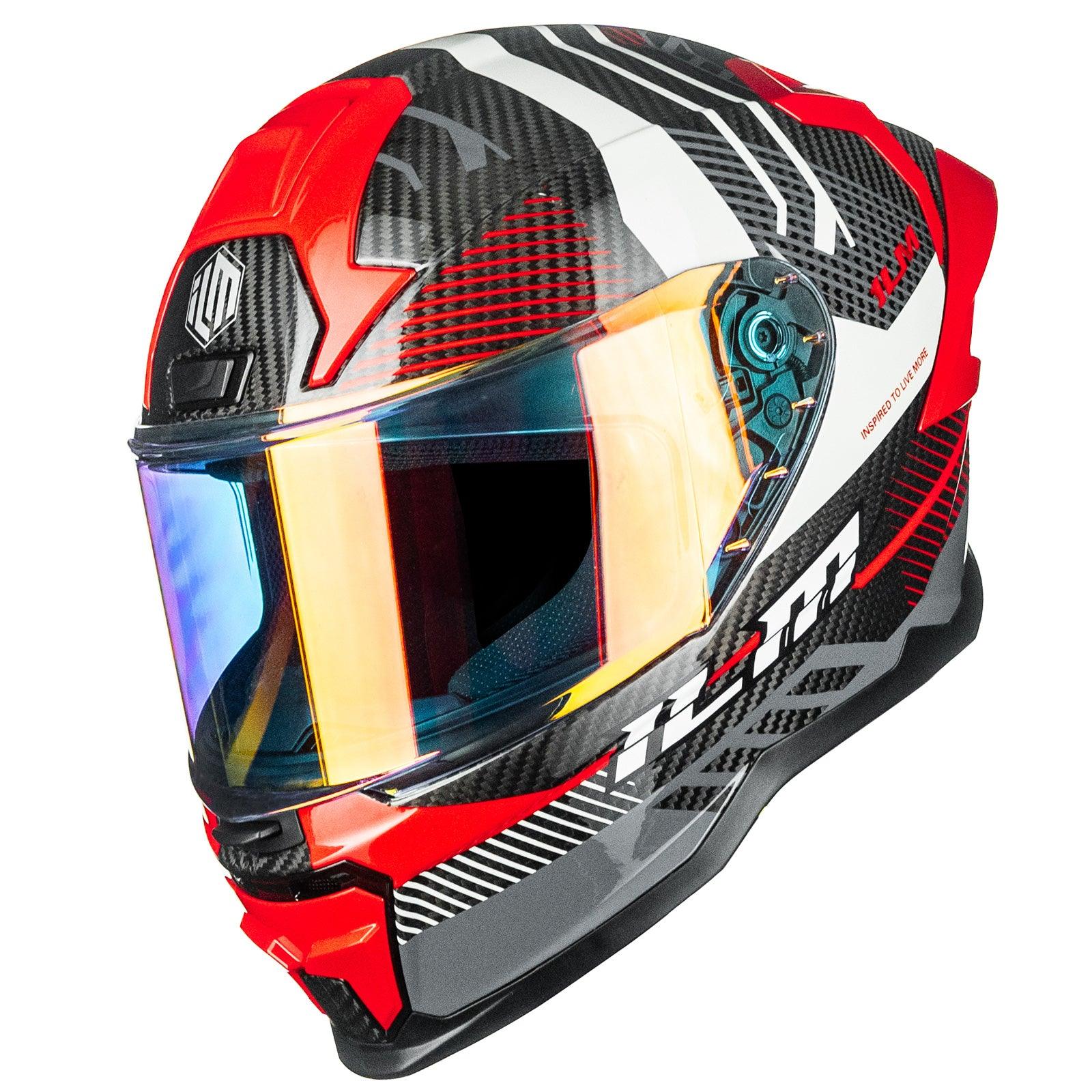 ILM Carbon Fiber Motorcycle Helmets Full Face Racing Helmet Model MF577P - ILM