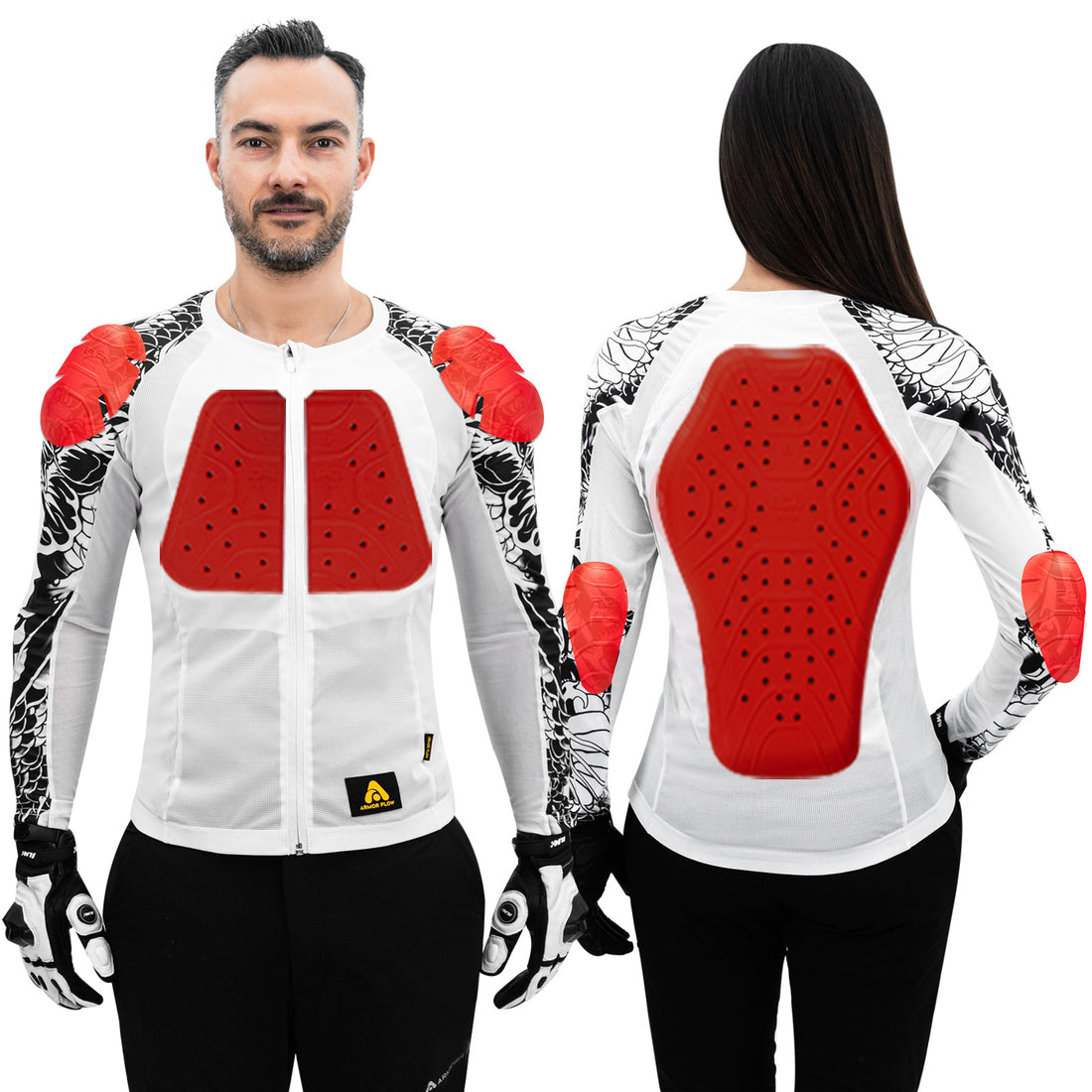 ILM Motorcycle Armor Flow Shirt for Men Women Mesh Riding Jacket Body Chest CE Protective Padded Model AF01