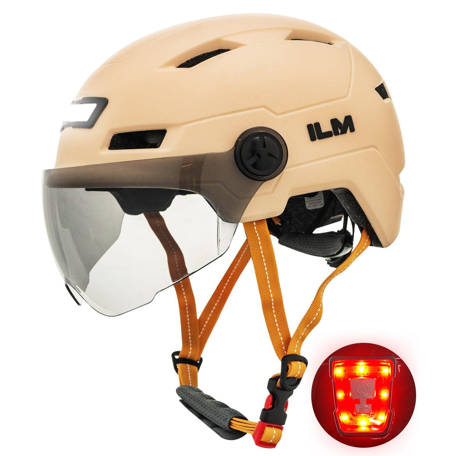 ILM E3-10L BIKE HELMET with USB Rechargeable LED Front and Back Light