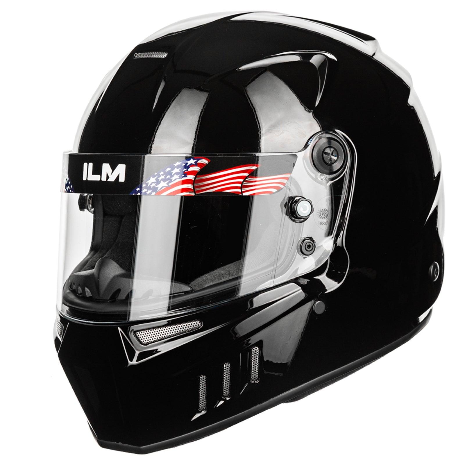 ILM Snell SA2020 Approved Auto Racing Lightweight Fiberglass Full Face Helmets Model 890 - ILM