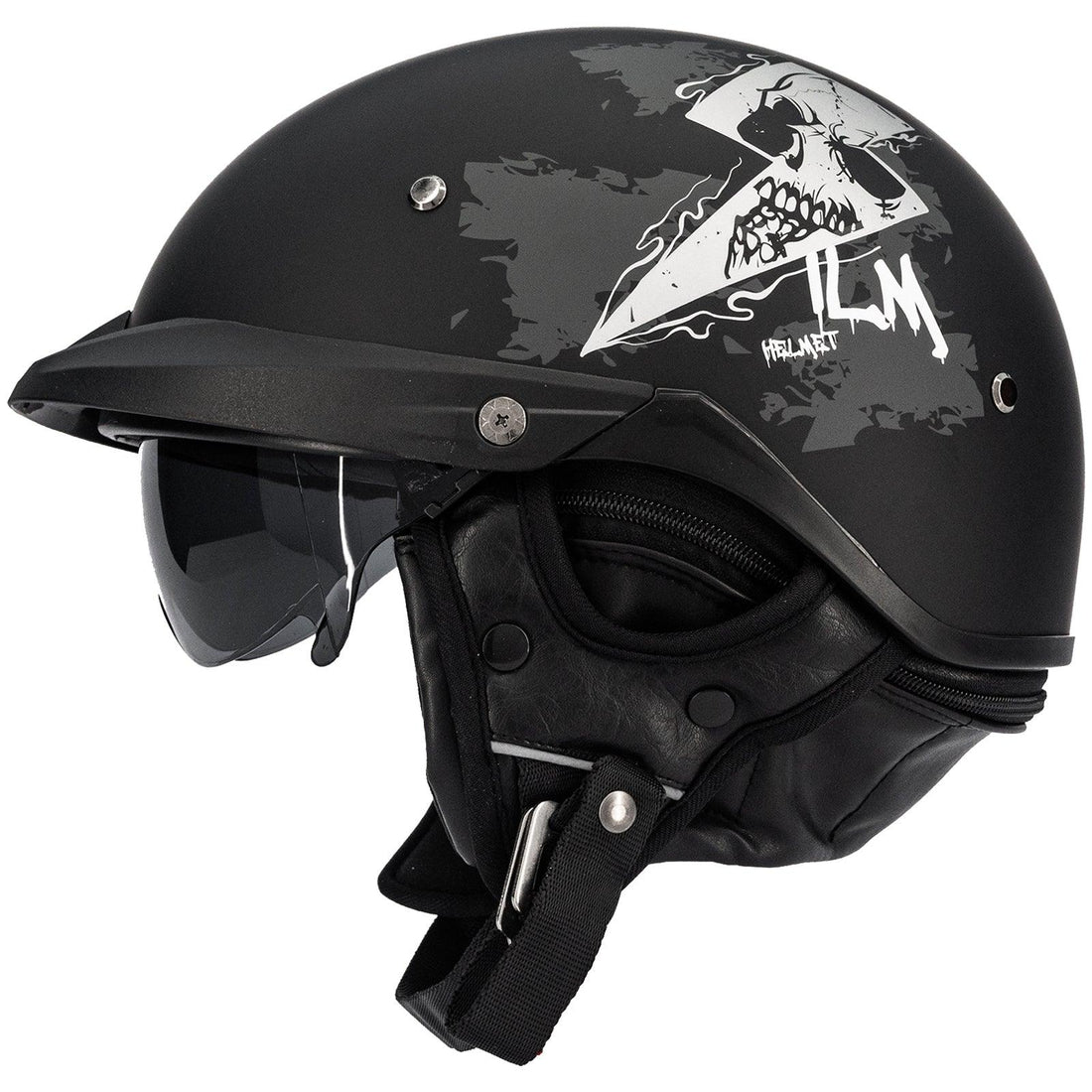 ILM Open Face Motorcycle Half Helmet Model P118