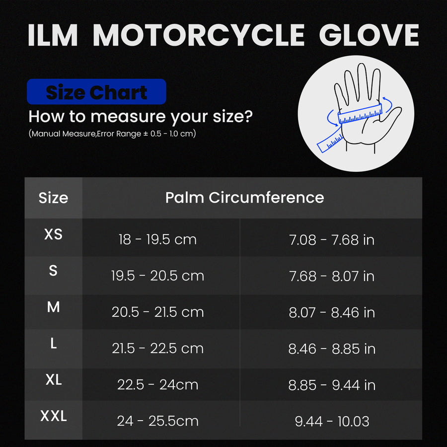 ILM Motorcycle Gloves Model JC37
