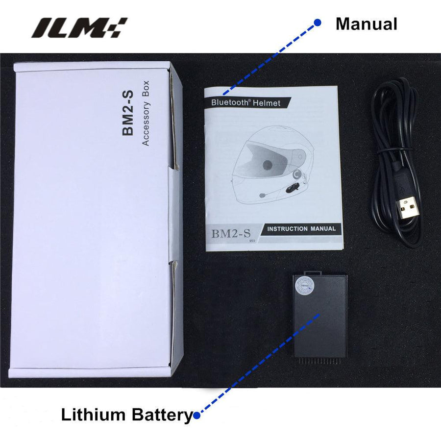 ILM Bluetooth Integrated Modular Flip up Full Face Motorcycle Helmet M