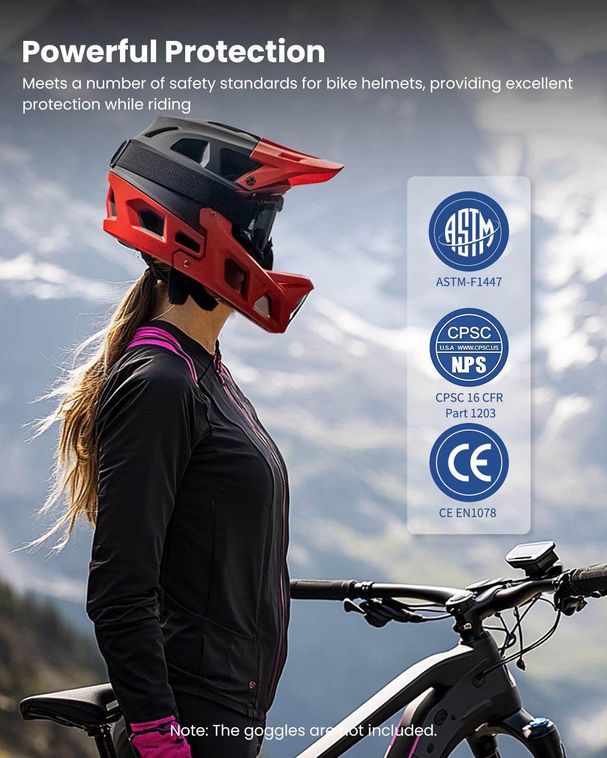 ILM Adult Mountain Bike Helmet Full Face Lightweight BMX MTB Helmet ASTM CPSC CE Certified Cycling Helmet Model ZL-B068 - ILM