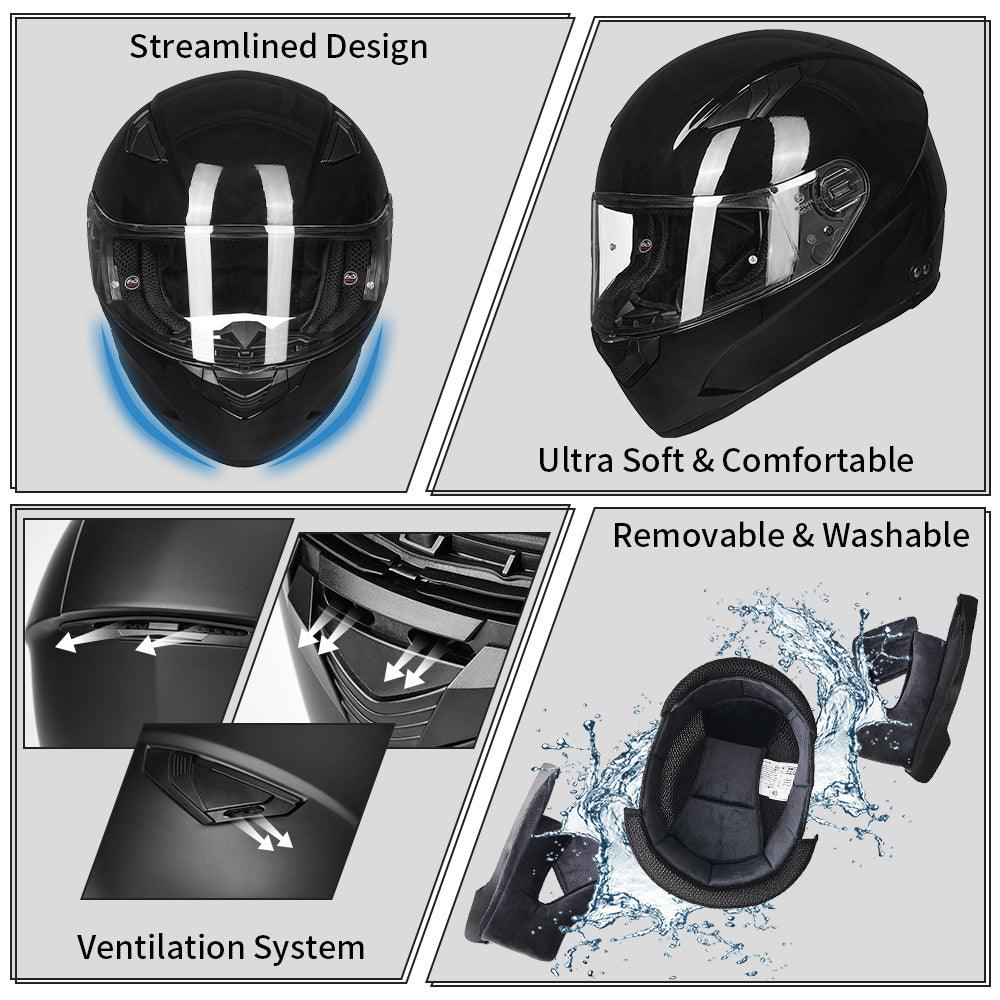 ILM 129 Motorcycle Helmet DOT Full face riding helmet ILM 129 Motorcycle Helmet DOT Full face riding helmet