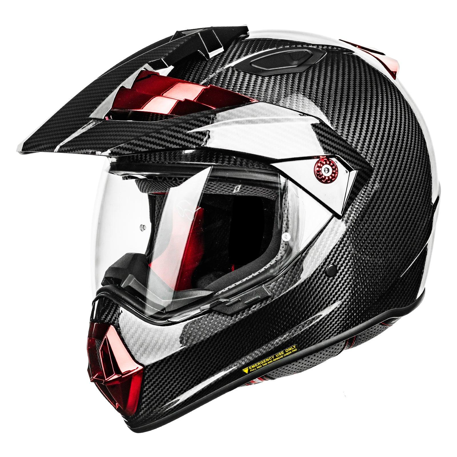 ILM Carbon Fiber Snell M2020D Full Face Motorcycle Adventure Helmet Model L13 - ILM