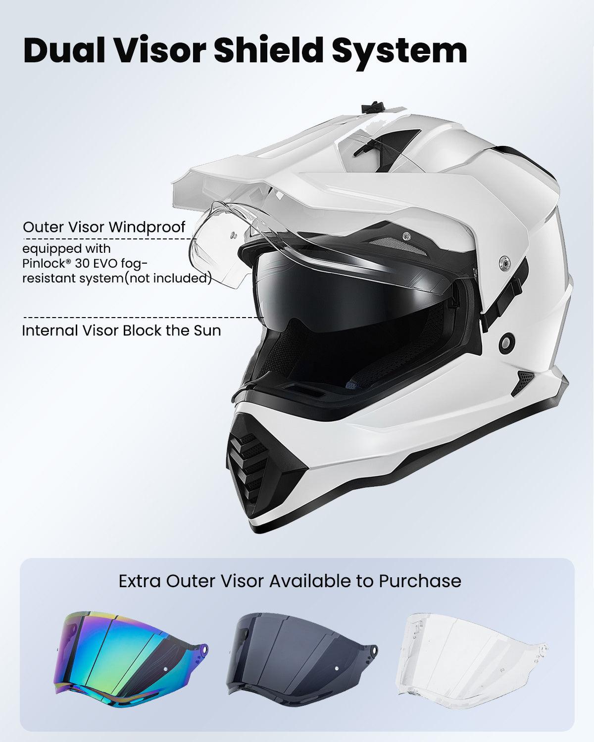 ILM Dual Sport Adventure Motorcycle Helmet Model WS902 - ILM