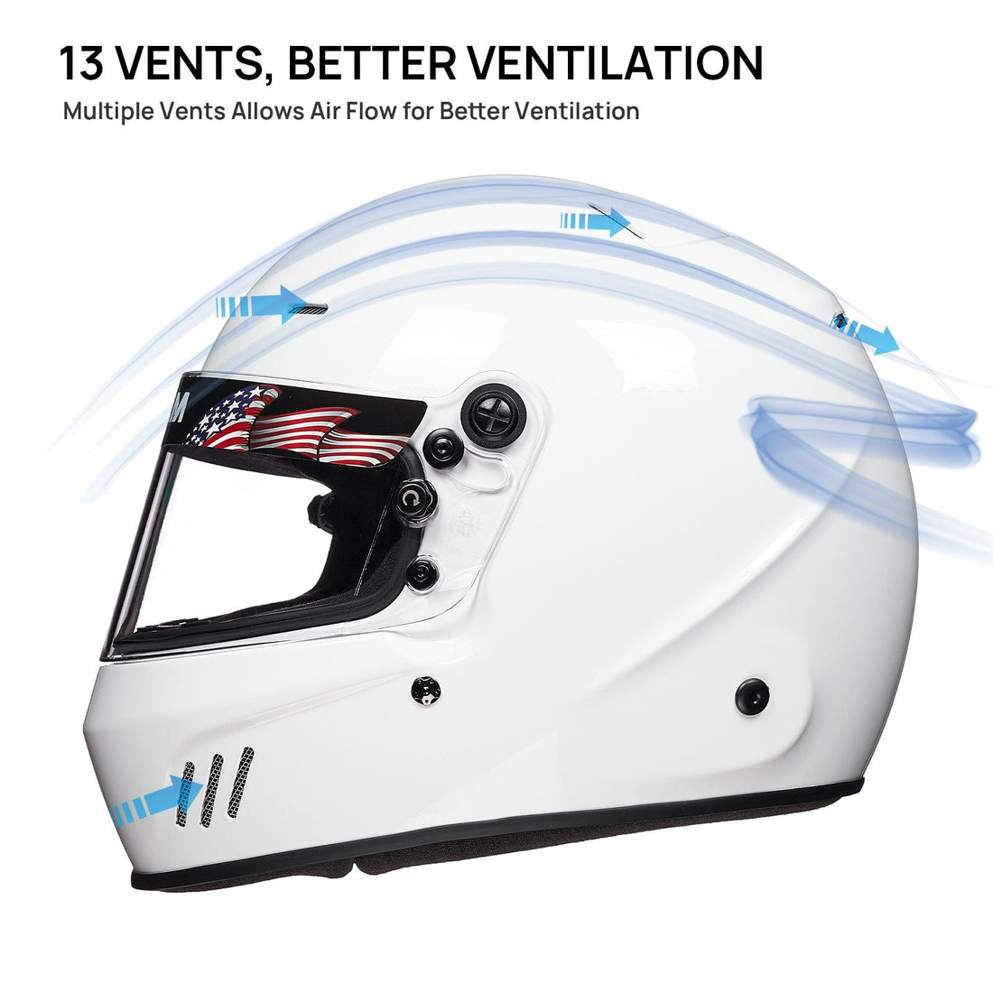 ILM Snell SA2020 Full Face Auto Car Racing Helmets Model 760