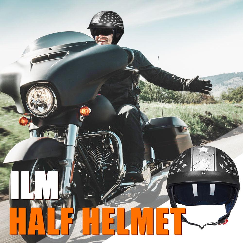 ILM Motorcycle Open Face Half Helmet Model 205V - ILM