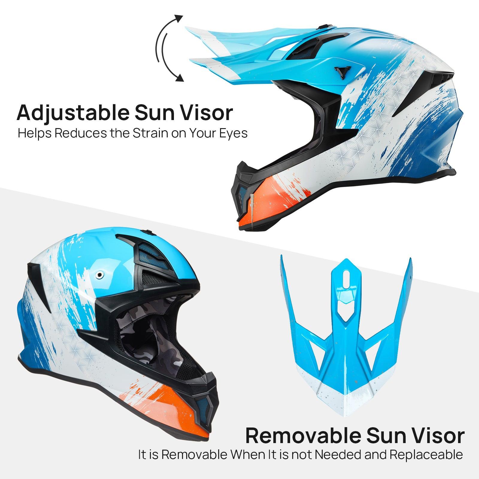 ILM Dirt Bike Fiberglass Motocross Helmet Model 610 - ILM