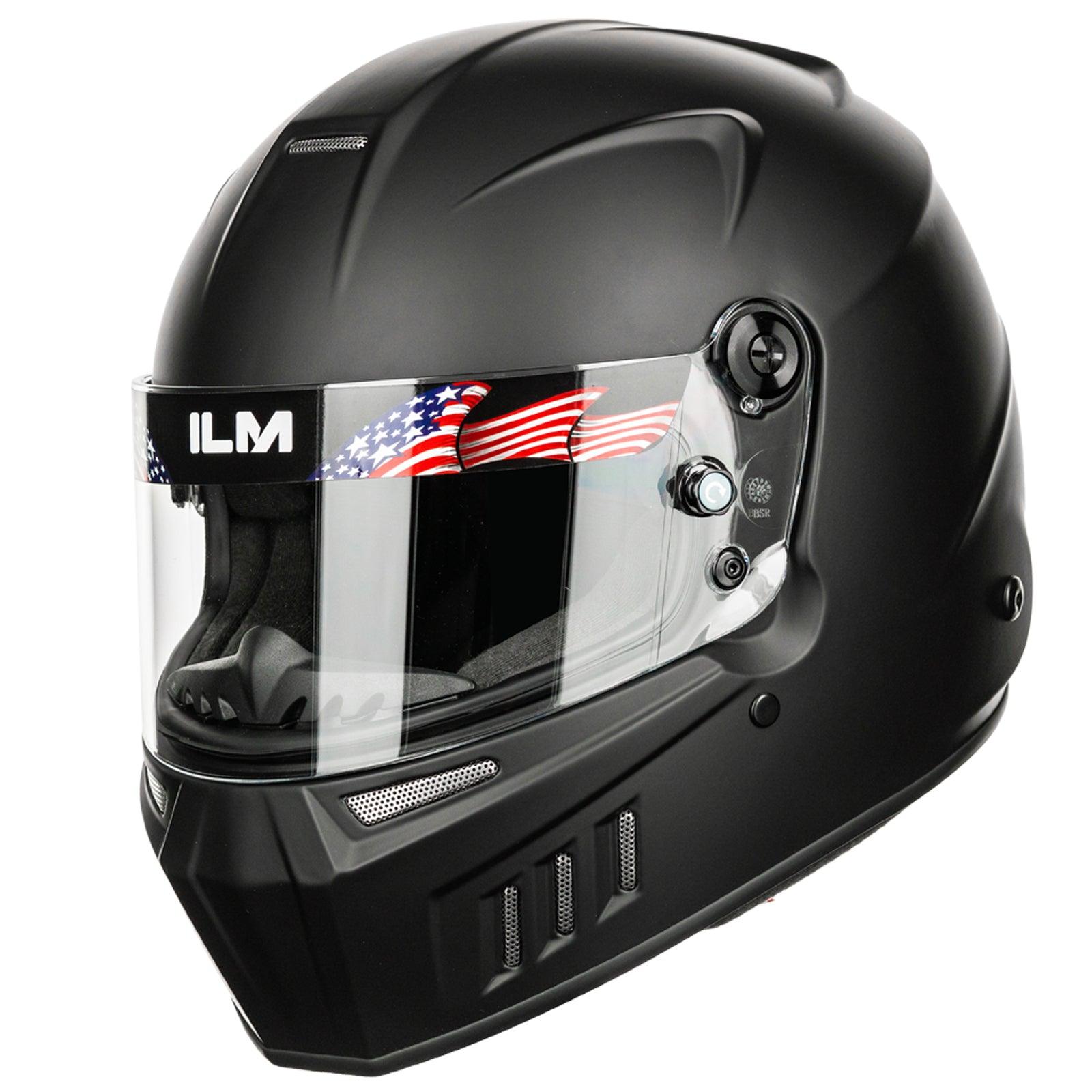 ILM Snell SA2020 Approved Auto Racing Lightweight Fiberglass Full Face Helmets Model 890 - ILM