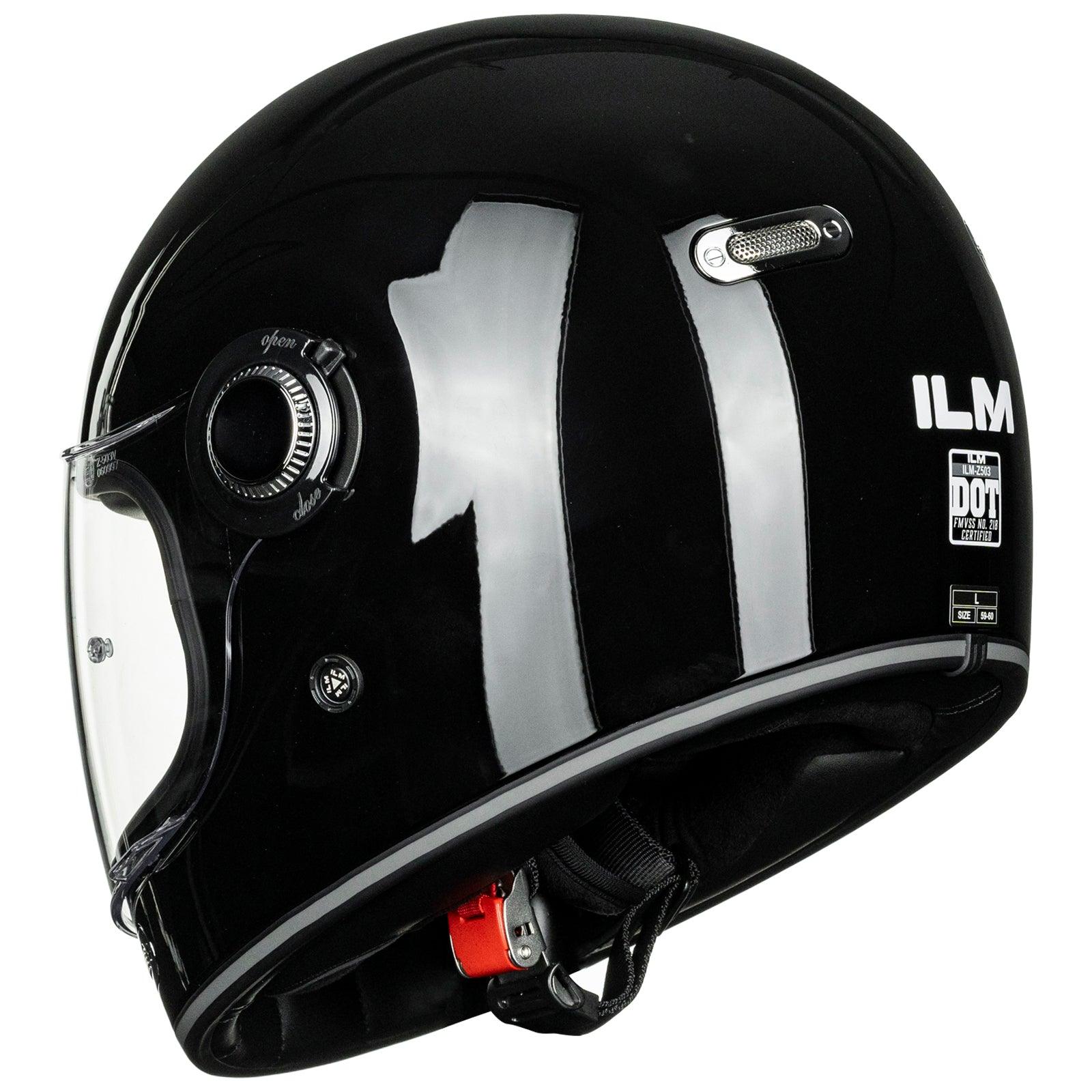 ILM Retro Full Face Motorcycle Helmet Model Z503 - ILM