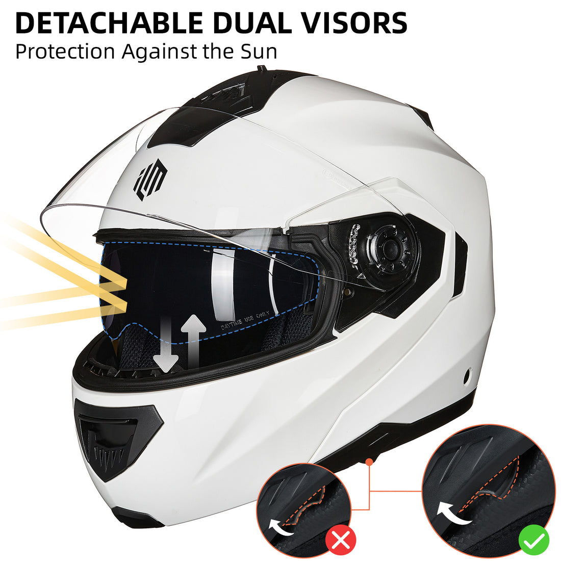 ILM Modular Full Face Motorcycle Helmet Model DP998