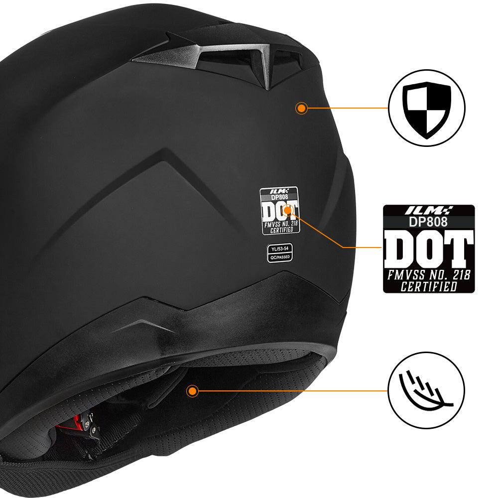 ILM Youth Kids Full Face Motorcycle Helmet Model DP808 - ILM