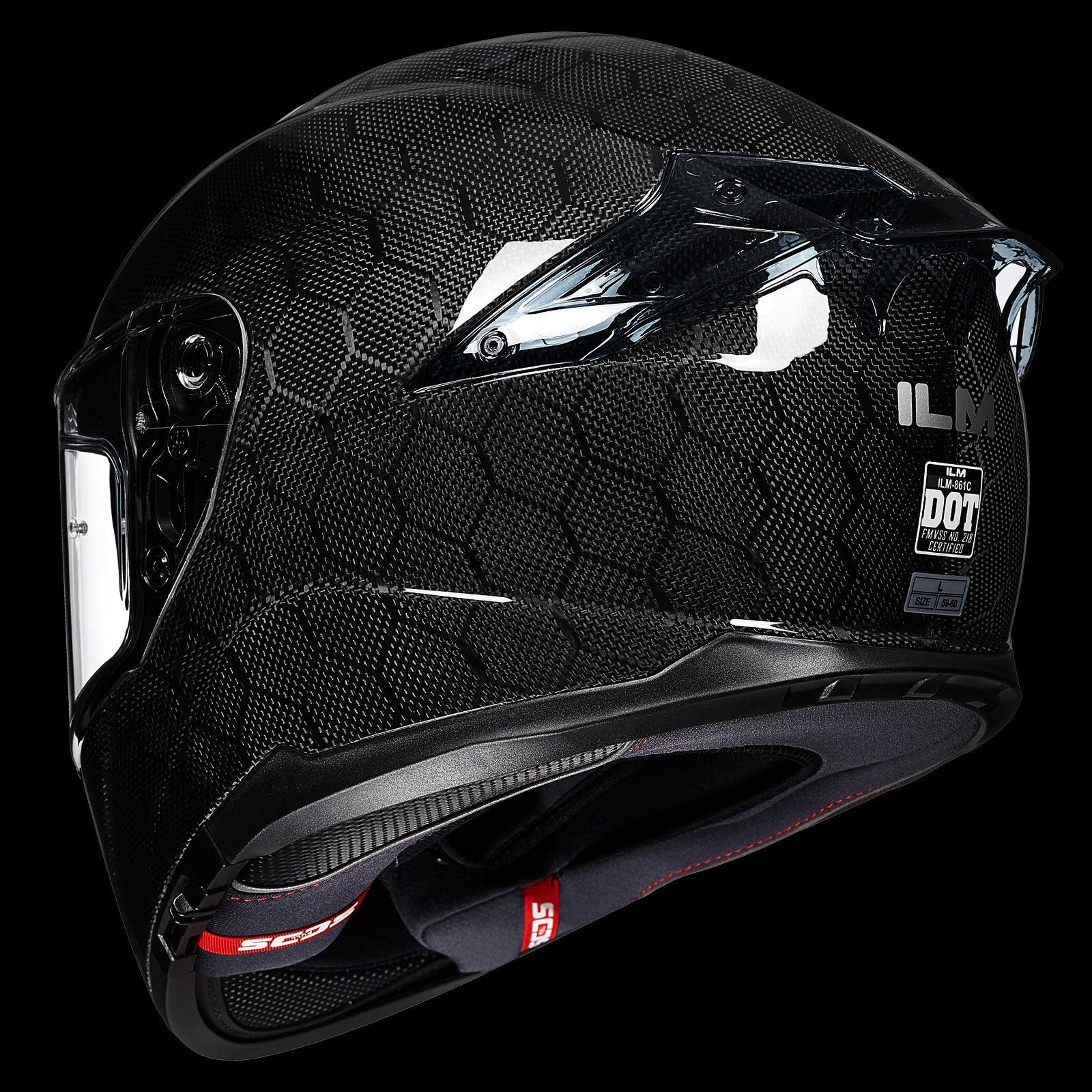 ILM Full Face Motorcycle Carbon Fiber Helmet Model 861C - ILM