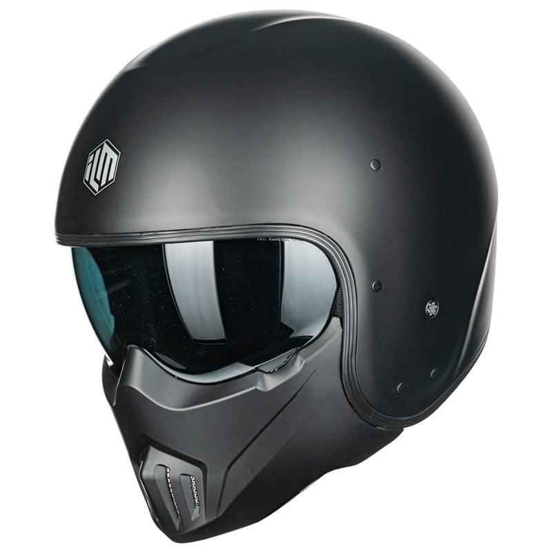 ILM Fiberglass Open Face Motorcycle 3/4 Helmet Lightweight Vintage Helmet Model MO310P - ILM